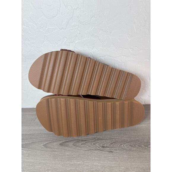 Reef Women's 8.5 Cushion Vista Hi Slip On Platform Sandals Brown Chocolate Braid - Picture 7 of 7